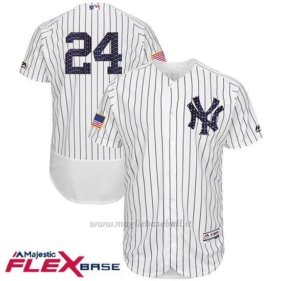 Maglia Baseball Uomo New York Yankees 2017 Estrellas y Rayas Gary Sanchez Bianco Flex Base